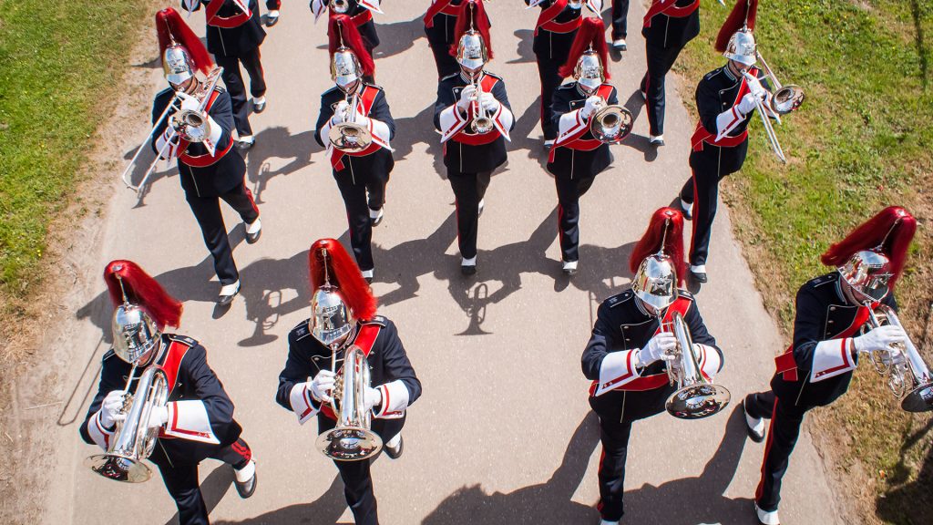Marching band in a parade