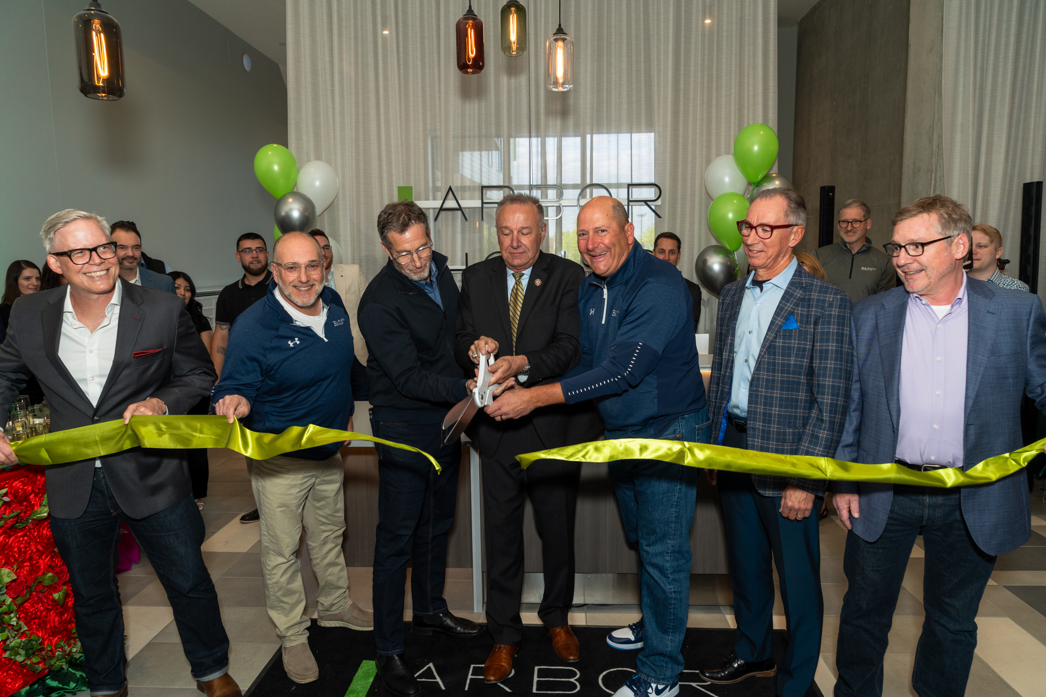 Ribbon cutting for Arbor House Apartments.